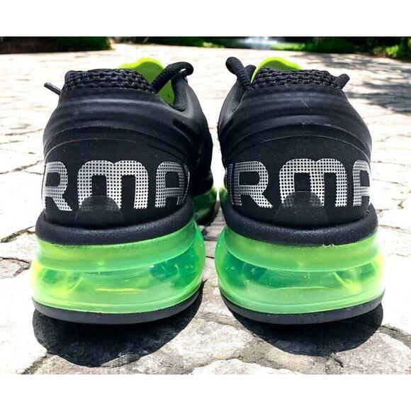 Nike Air Max 2013 Classic Black Volt Kids Size 7Y Shoes New In Box Fast Ship - Picture 4 of 9